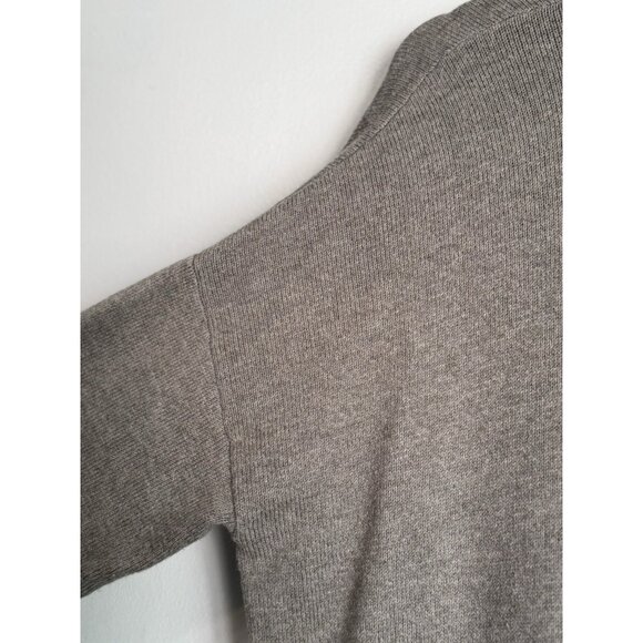 J. Jill Pure Jill Womens Cardigan Sz Large Taupe Brown Casual Grandpa Minimalist - Picture 5 of 9